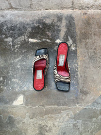 Zebra Print Mule