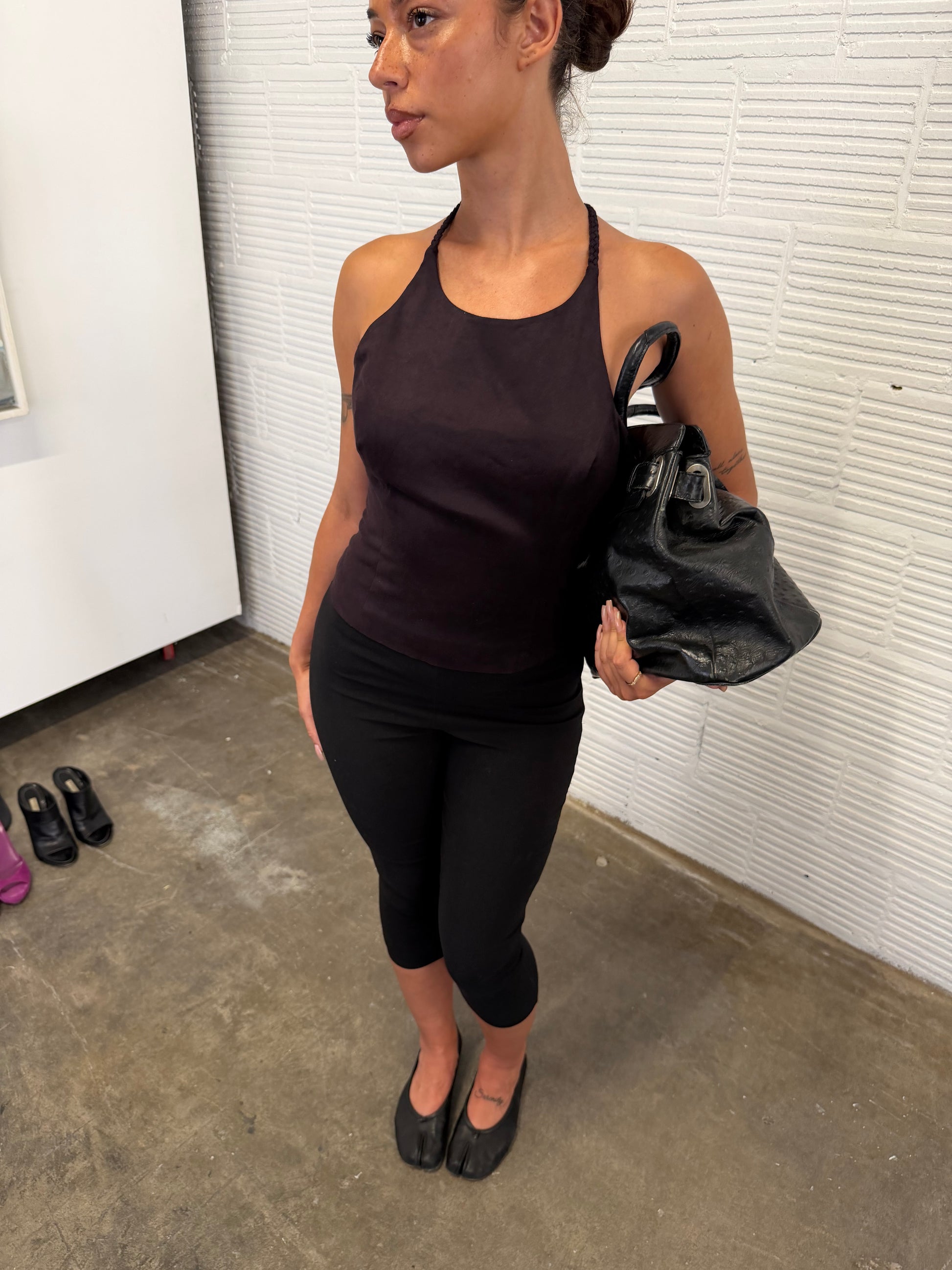 Plum Suede Top