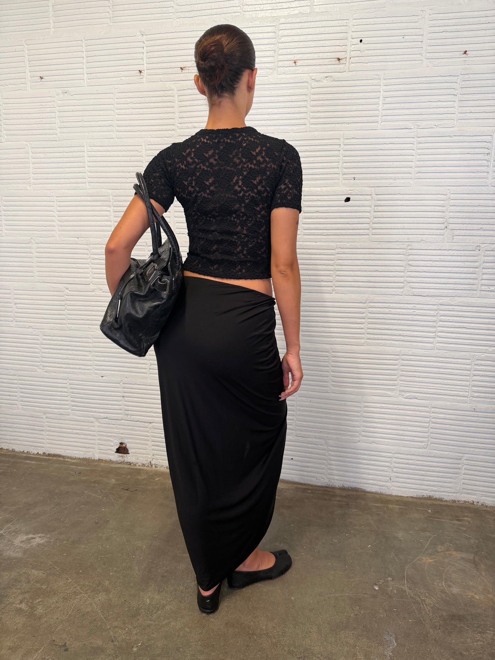 Gathered Midi Skirt