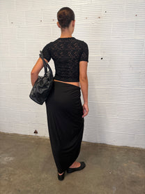 Gathered Midi Skirt