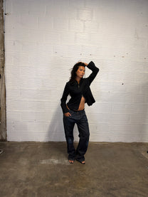 Lightweight Black Zip Jacket