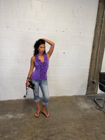 Ruffle Halter-Neck
