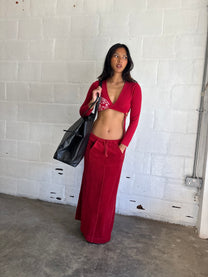 Red Wrap Top