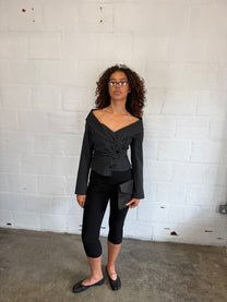 Asymmetric Blazer Top