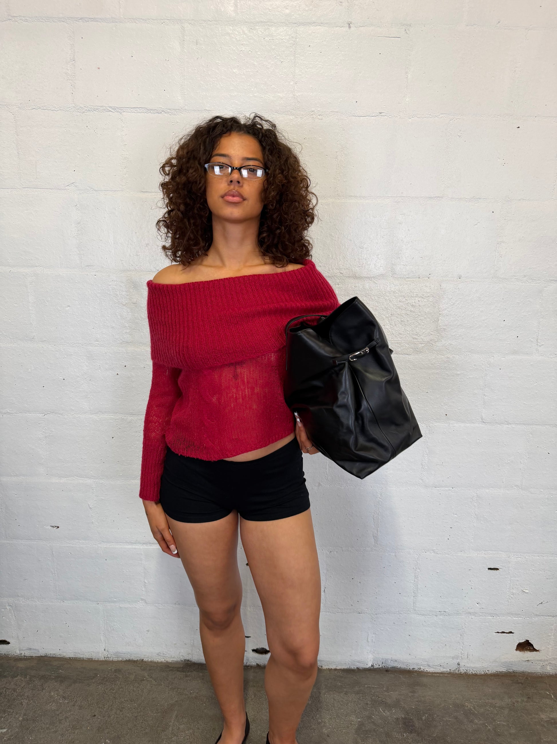 Off-Shoulder Knit