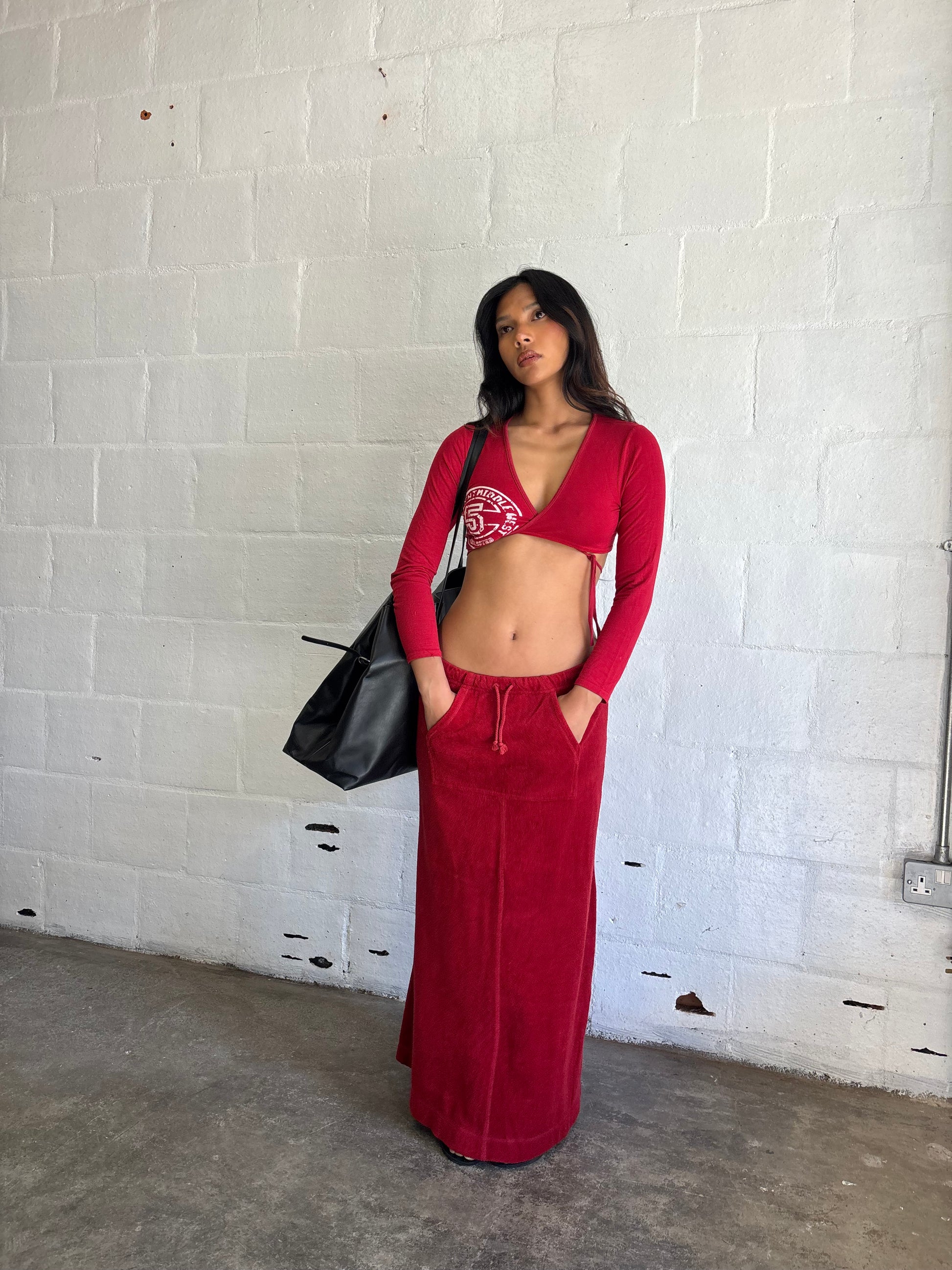 Red Wrap Top
