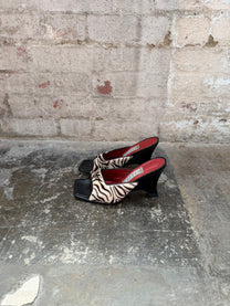 Zebra Print Mule