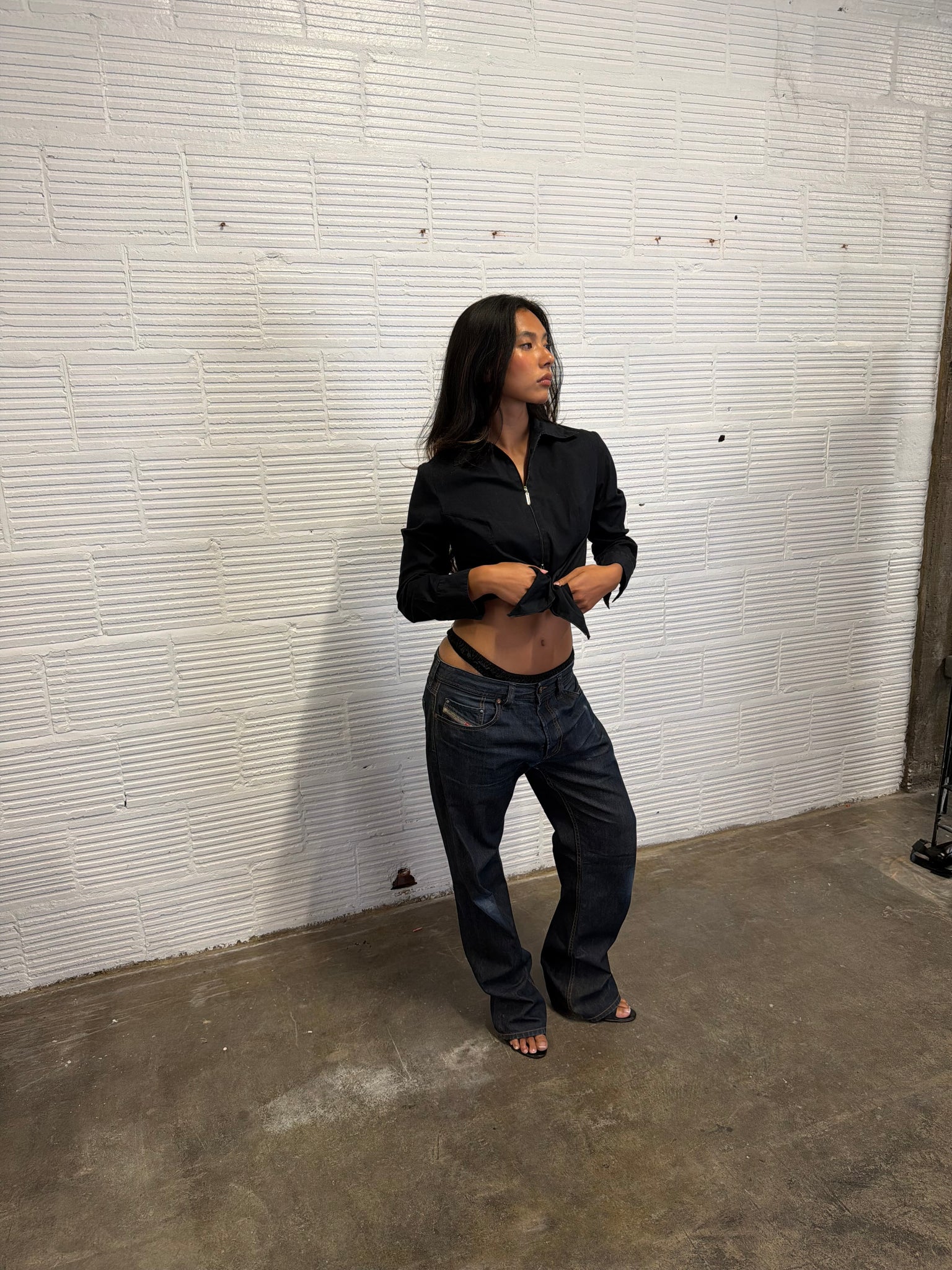Lightweight Black Zip Jacket