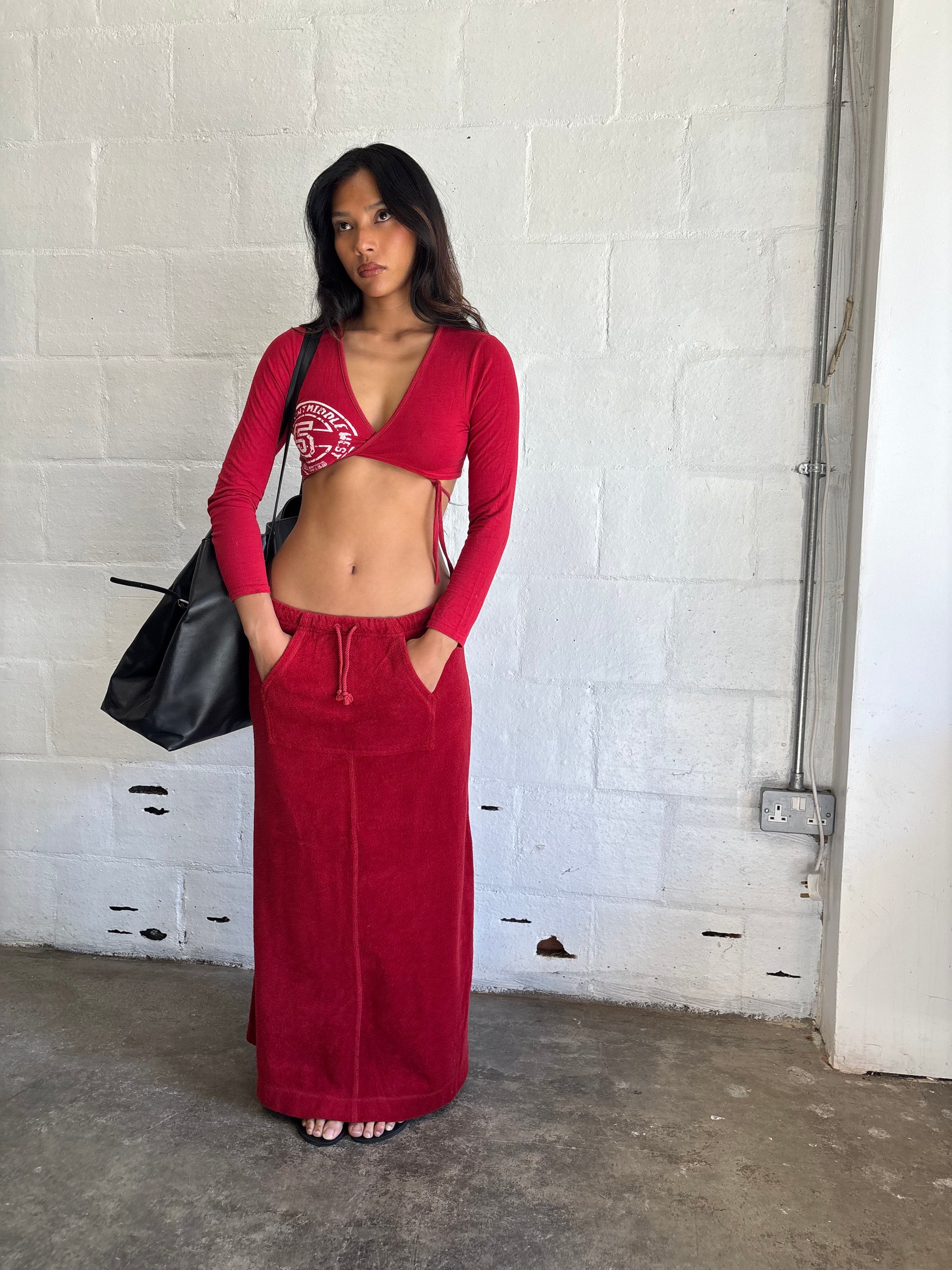 Red Wrap Top