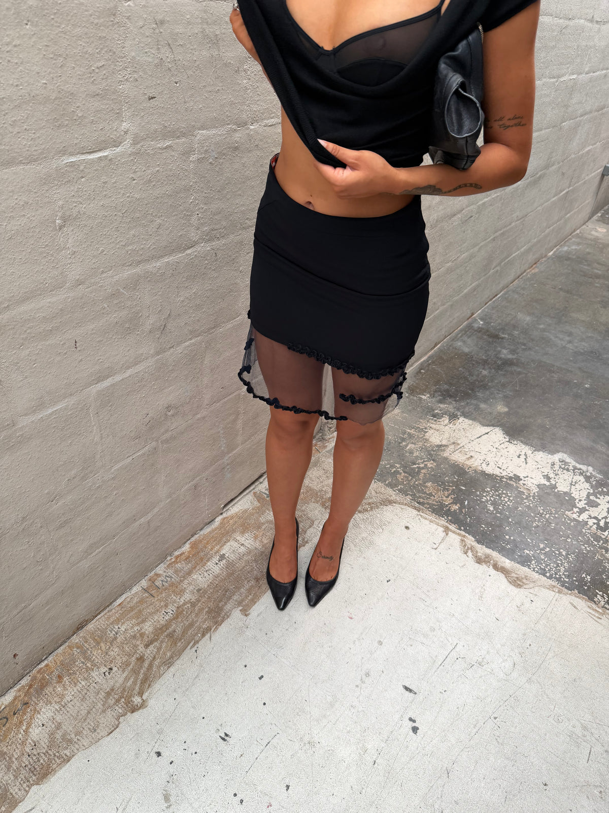 Christian Lacroix Mesh Skirt