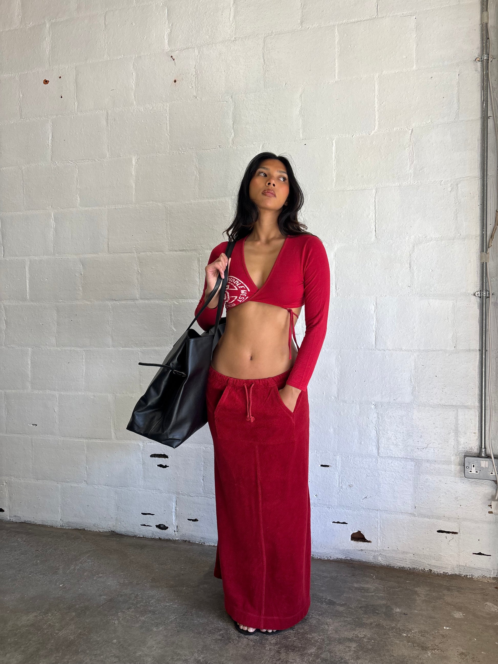 Red Wrap Top