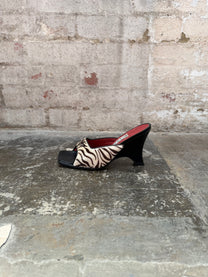 Zebra Print Mule