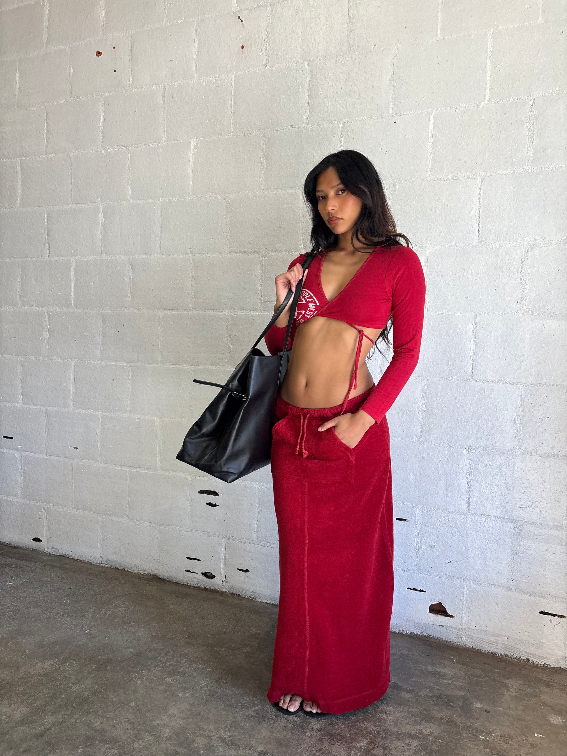 Red Wrap Top