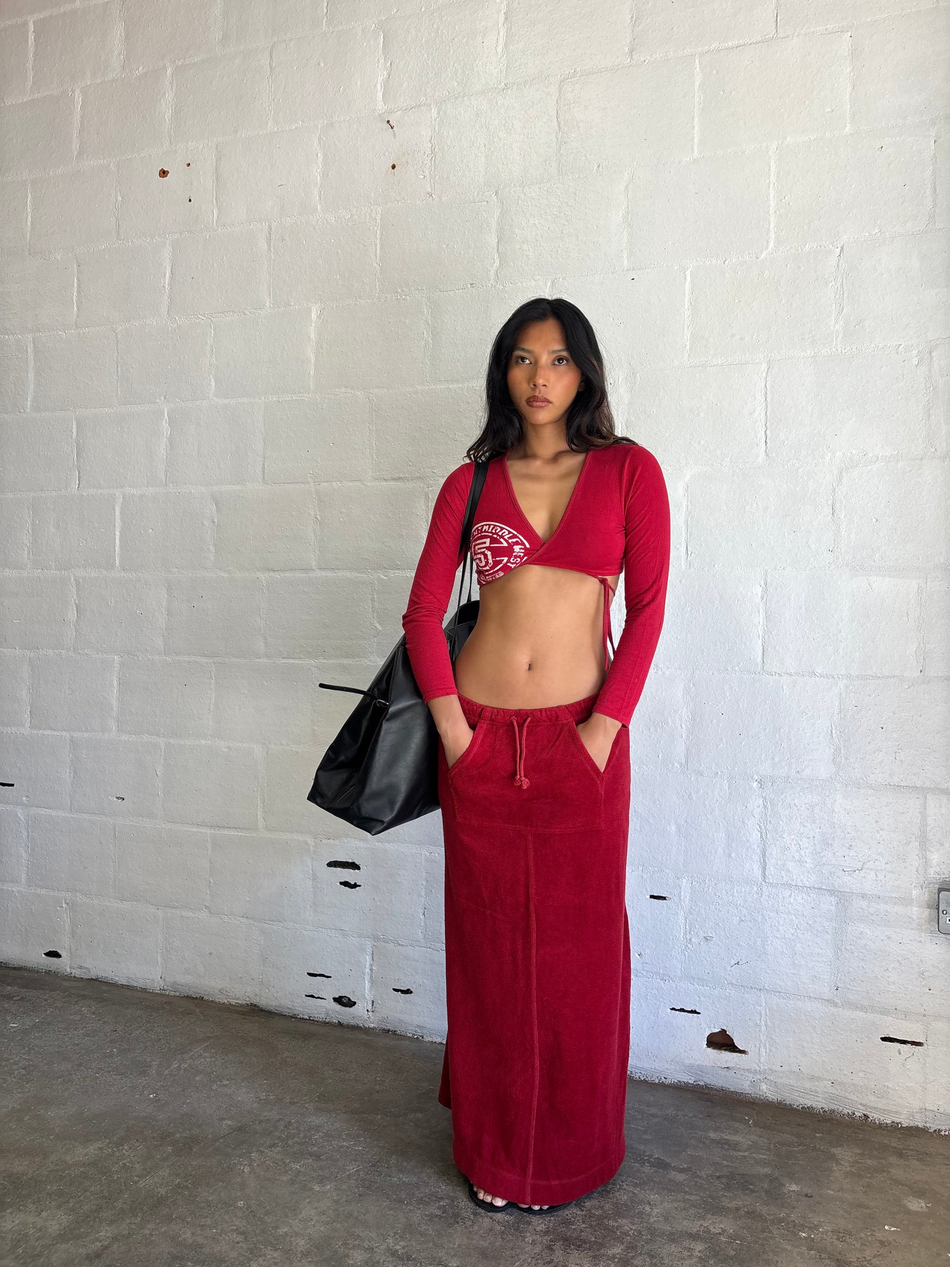 Red Wrap Top