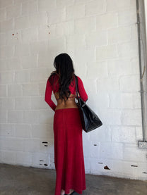 Red Wrap Top
