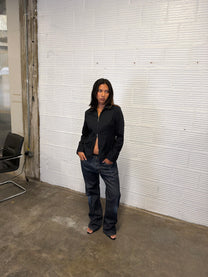 Lightweight Black Zip Jacket