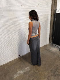 Washed Denim Skirt