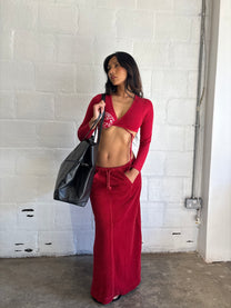Red Wrap Top
