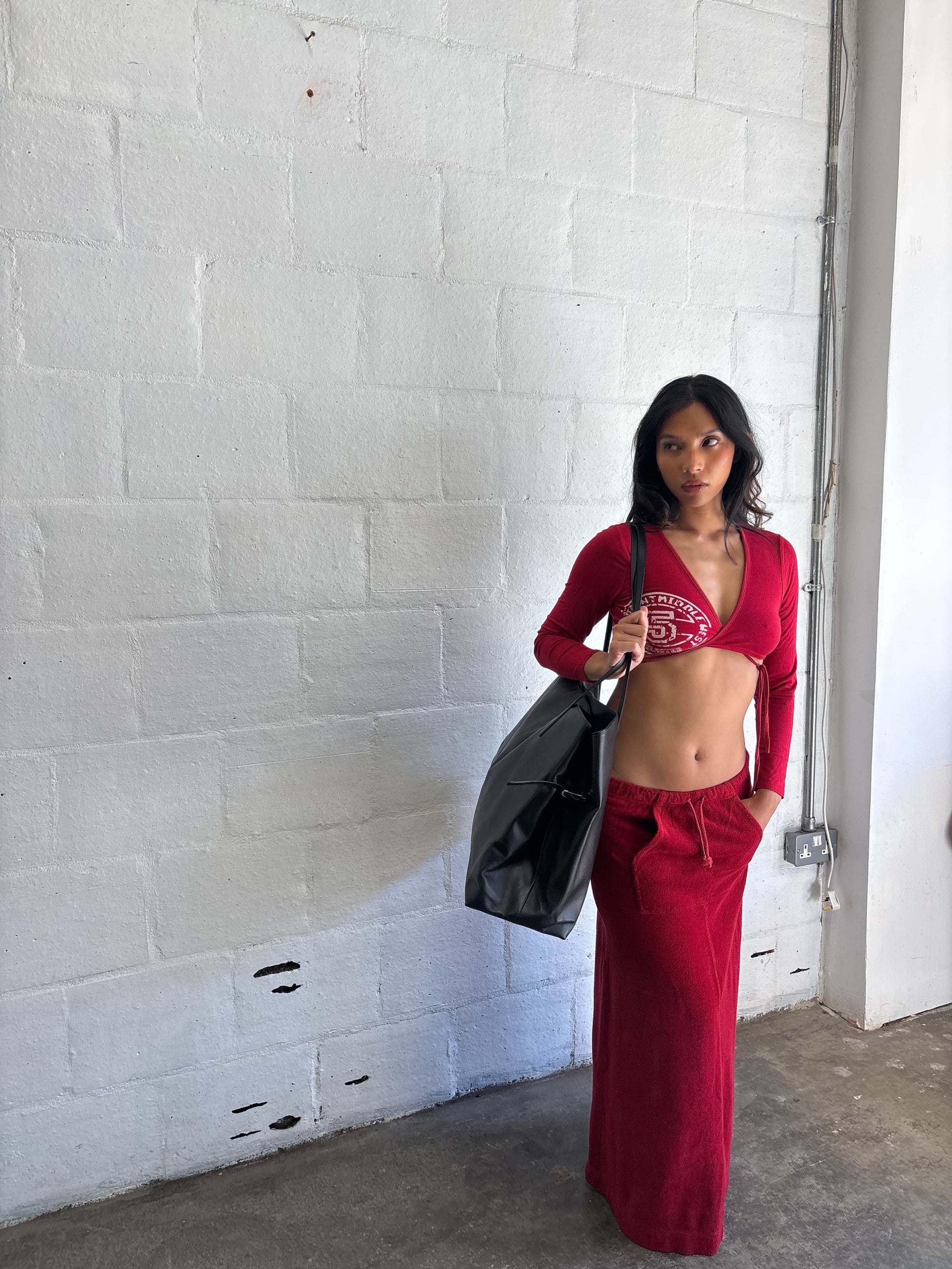 Red Wrap Top