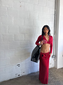 Red Wrap Top