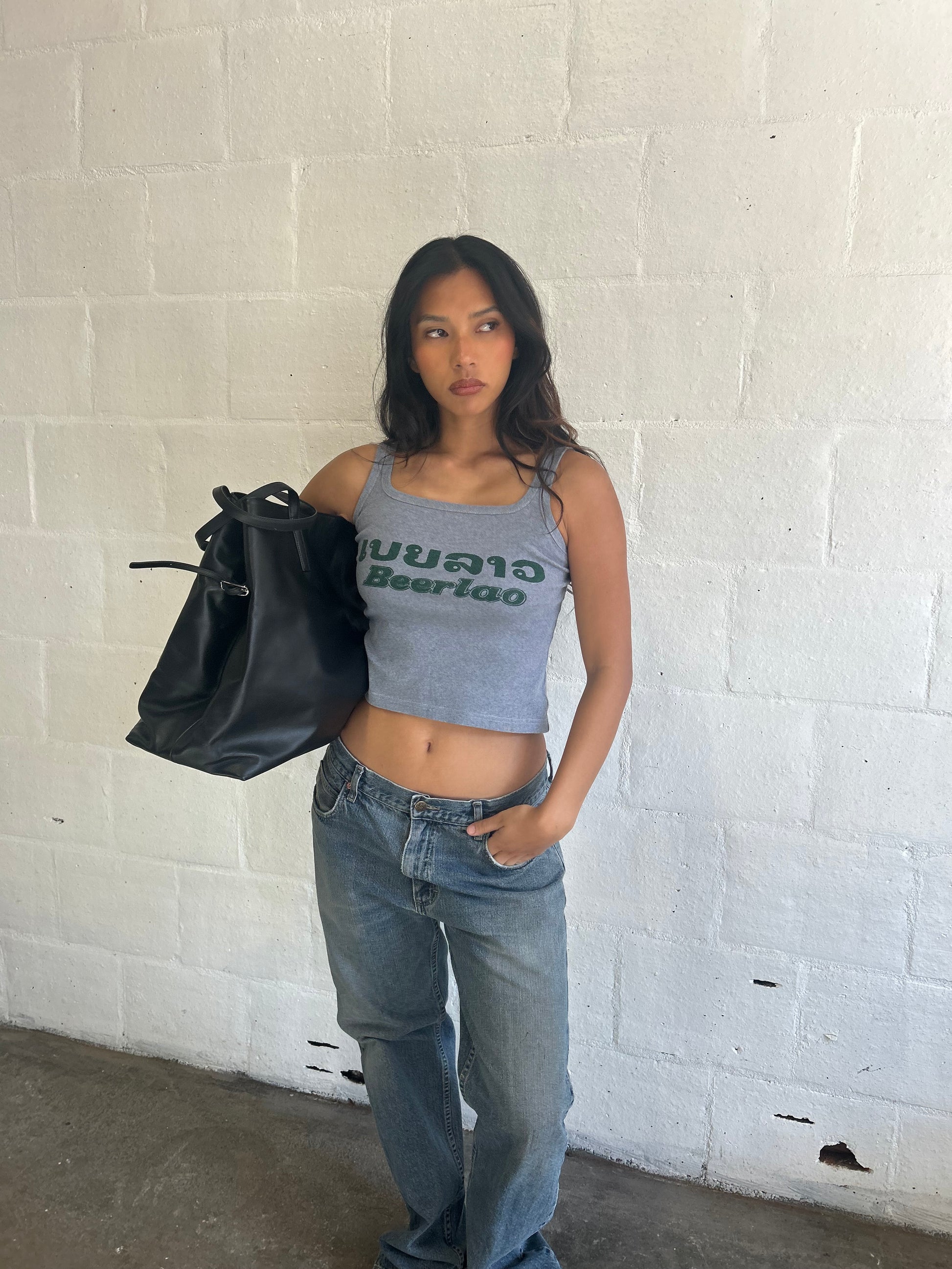 Beerlao Grey Tank