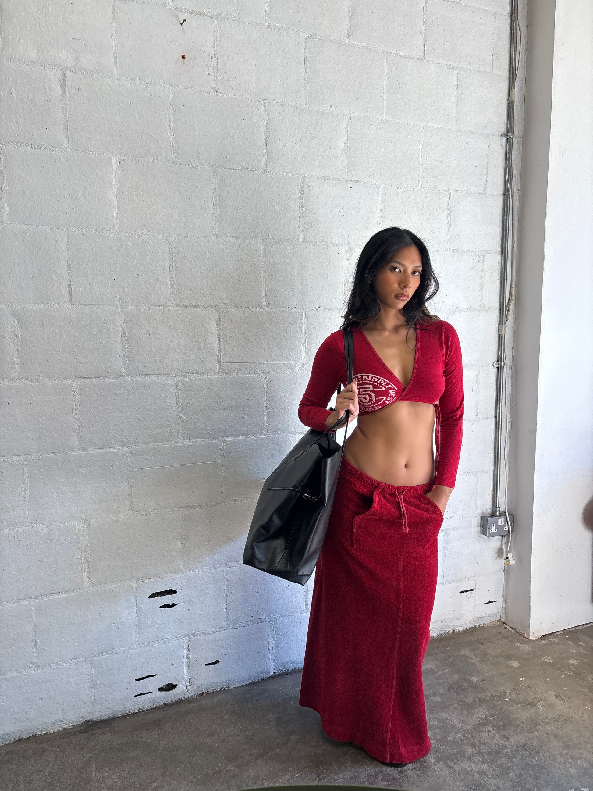 Red Wrap Top