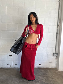 Red Wrap Top