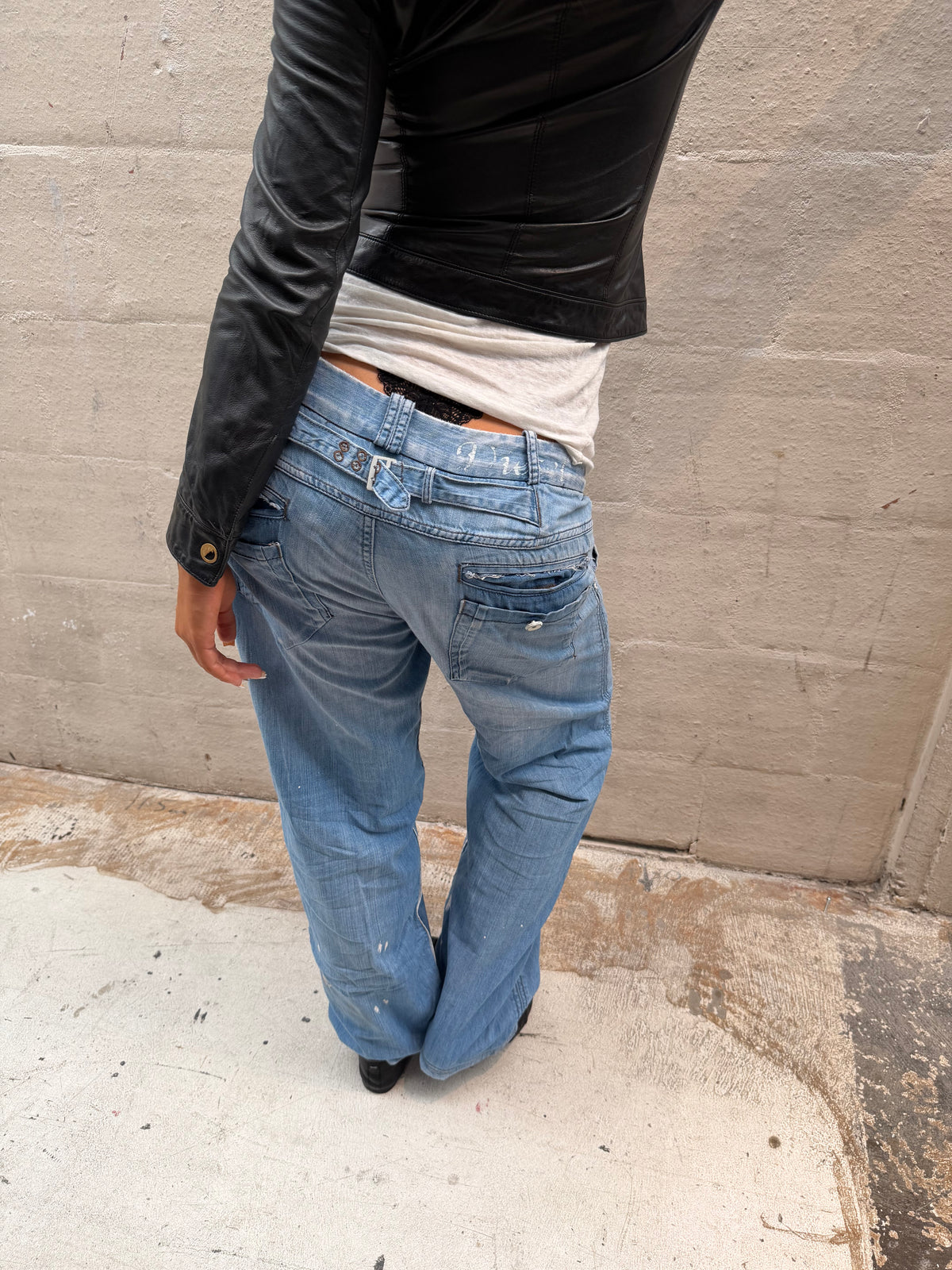 Deisel Distressed Baggy Jeans