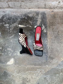 Zebra Print Mule