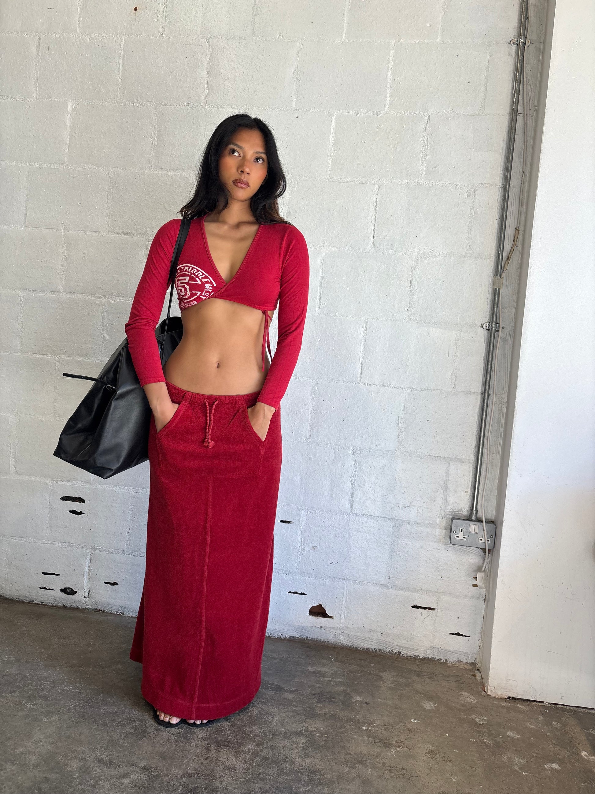 Red Wrap Top