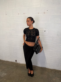 Gathered Midi Skirt