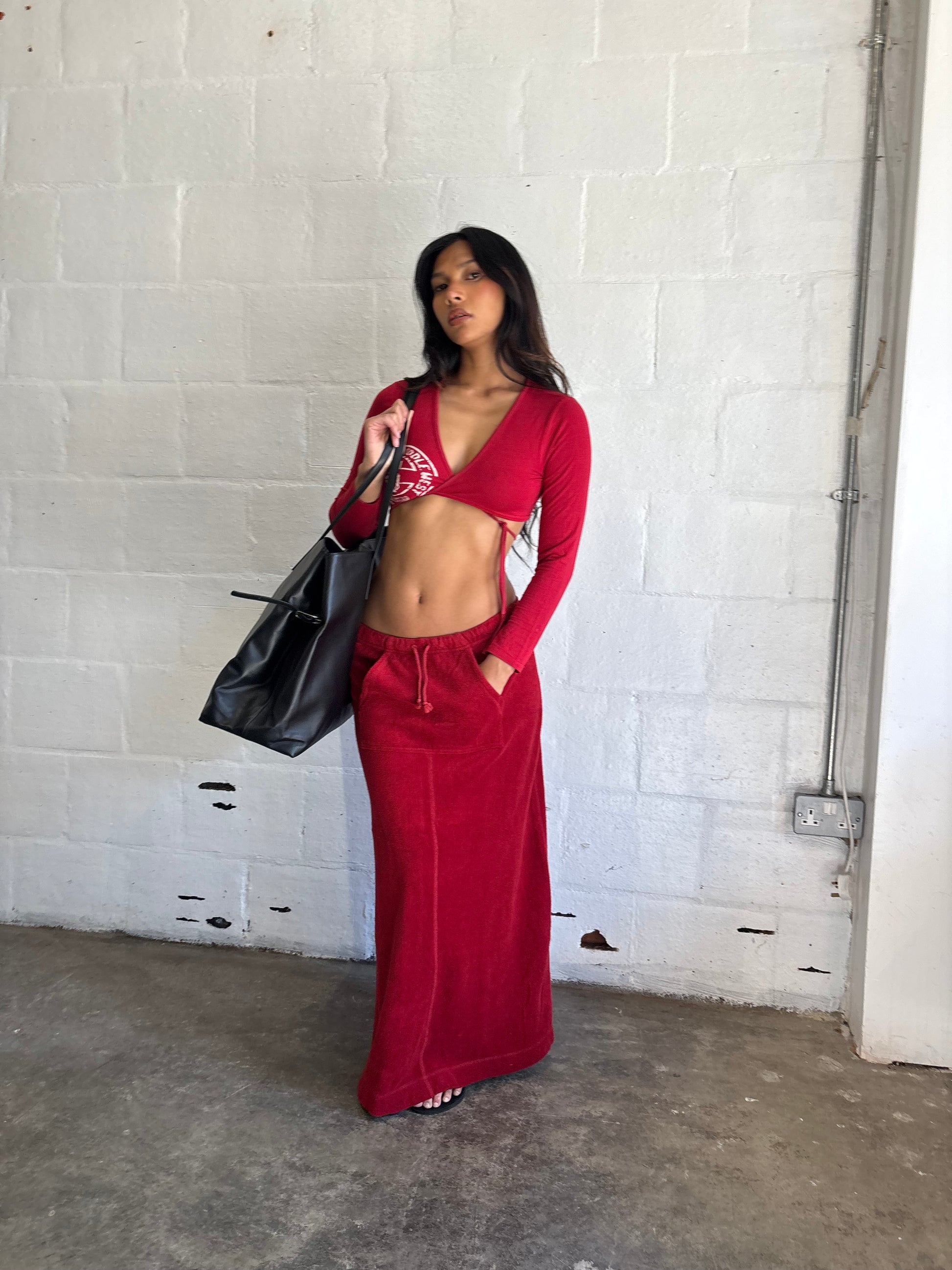Red Wrap Top