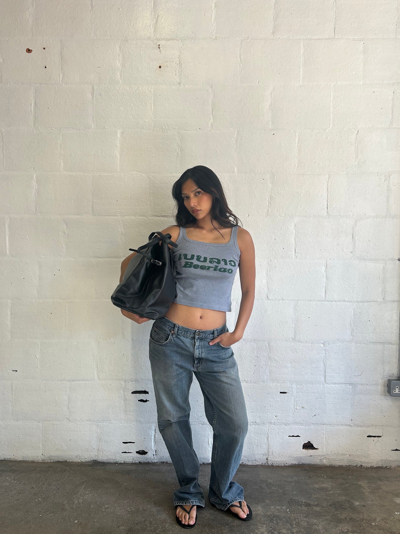 Beerlao Grey Tank
