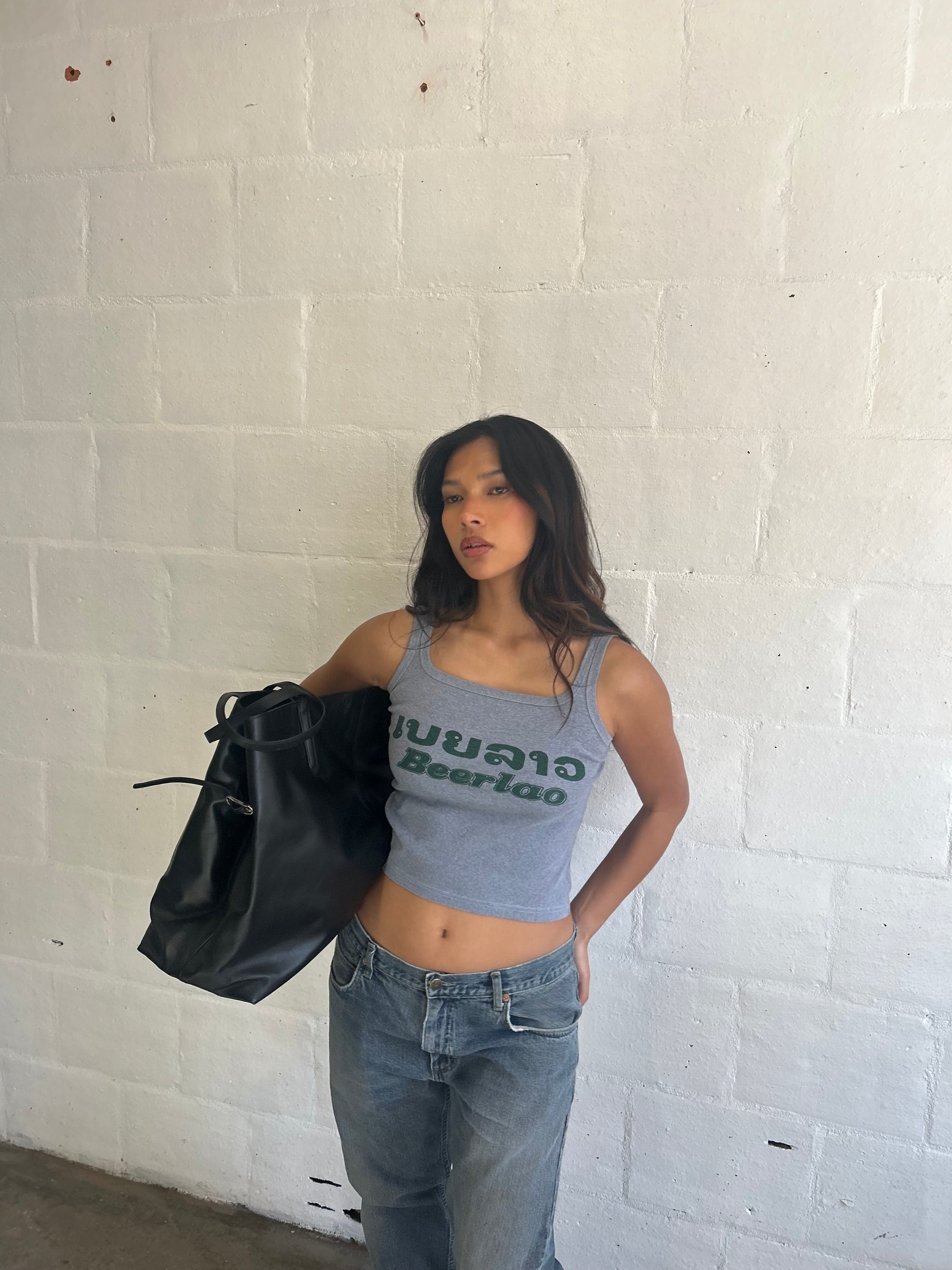 Beerlao Grey Tank