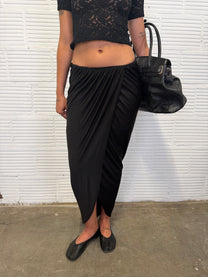 Gathered Midi Skirt