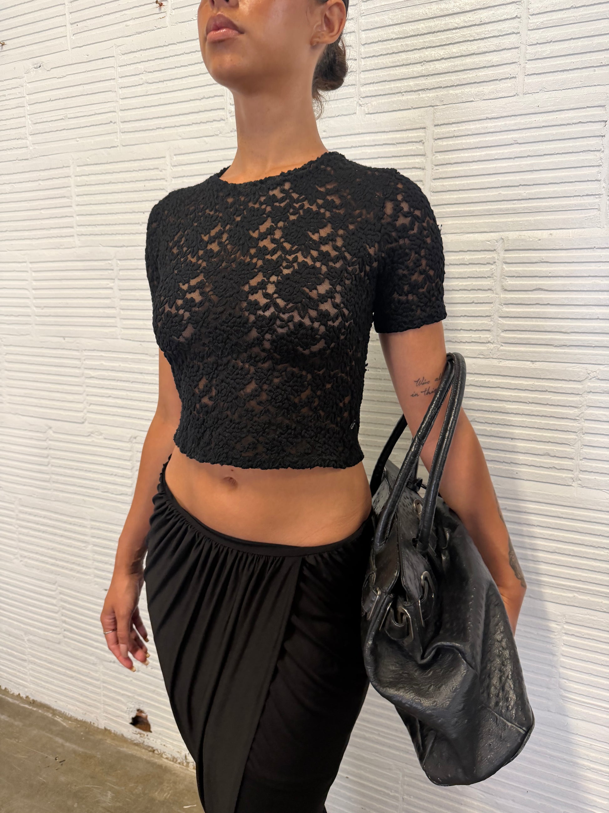 Gathered Midi Skirt