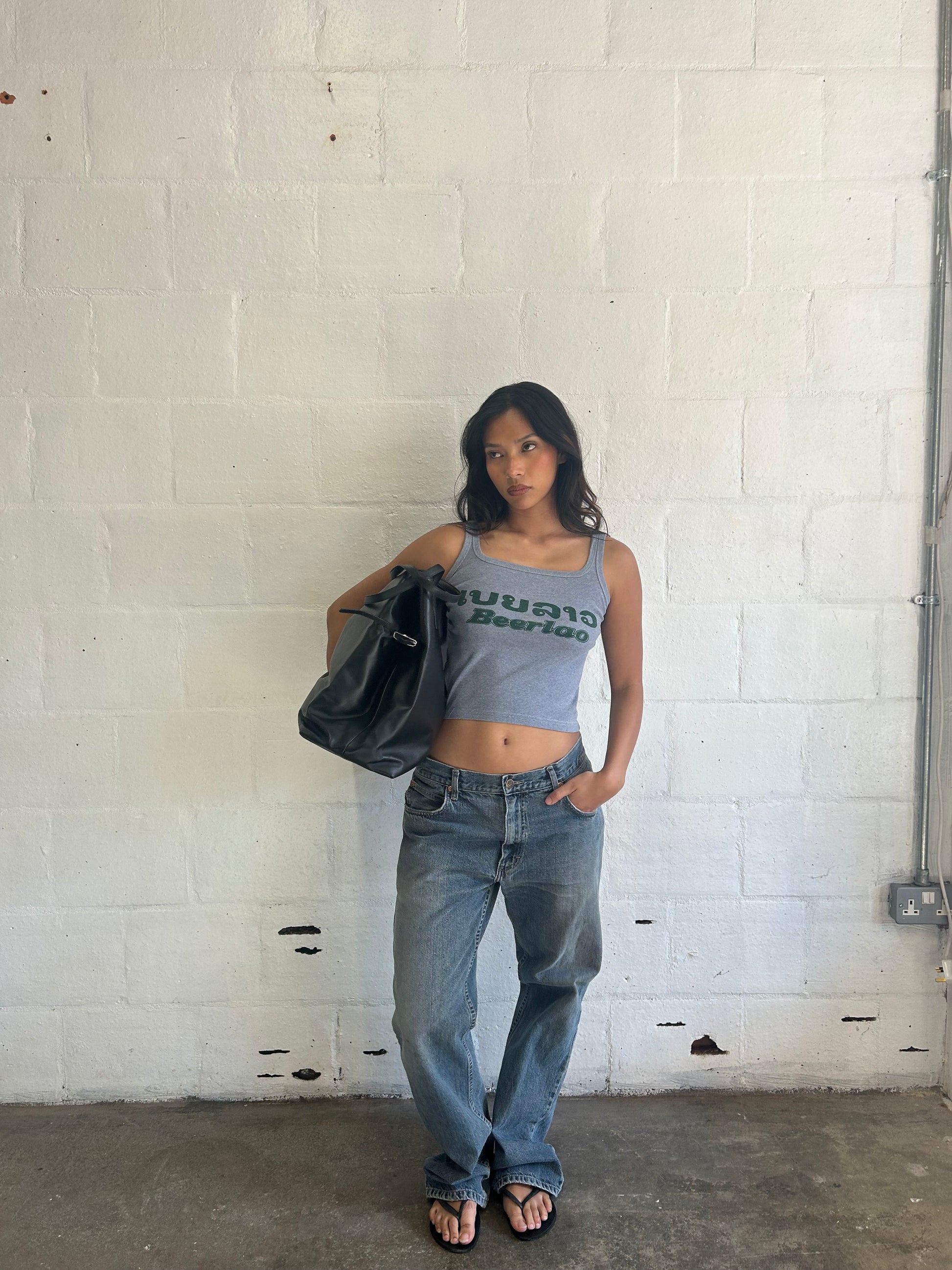 Beerlao Grey Tank