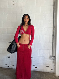 Red Wrap Top