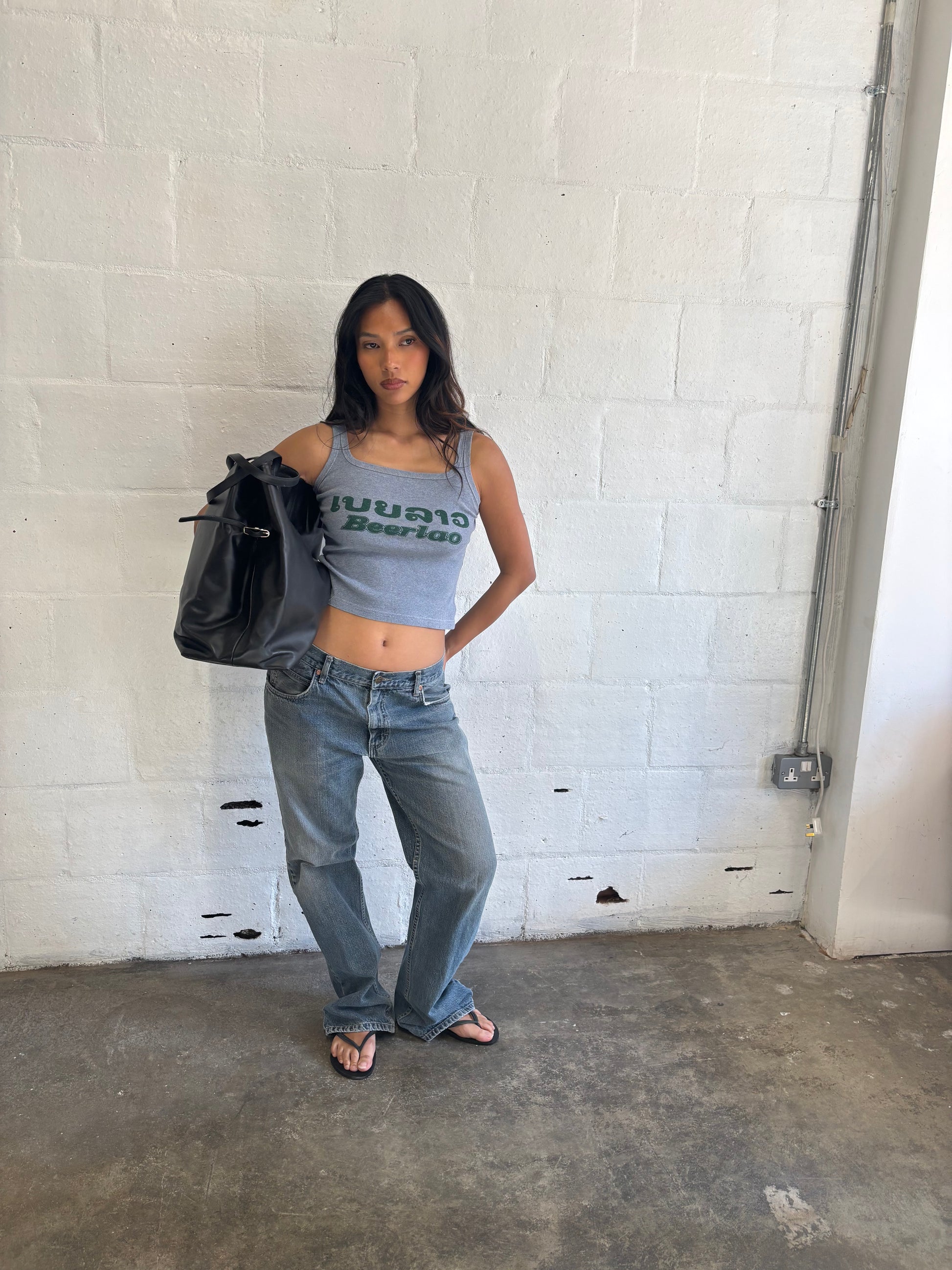 Beerlao Grey Tank