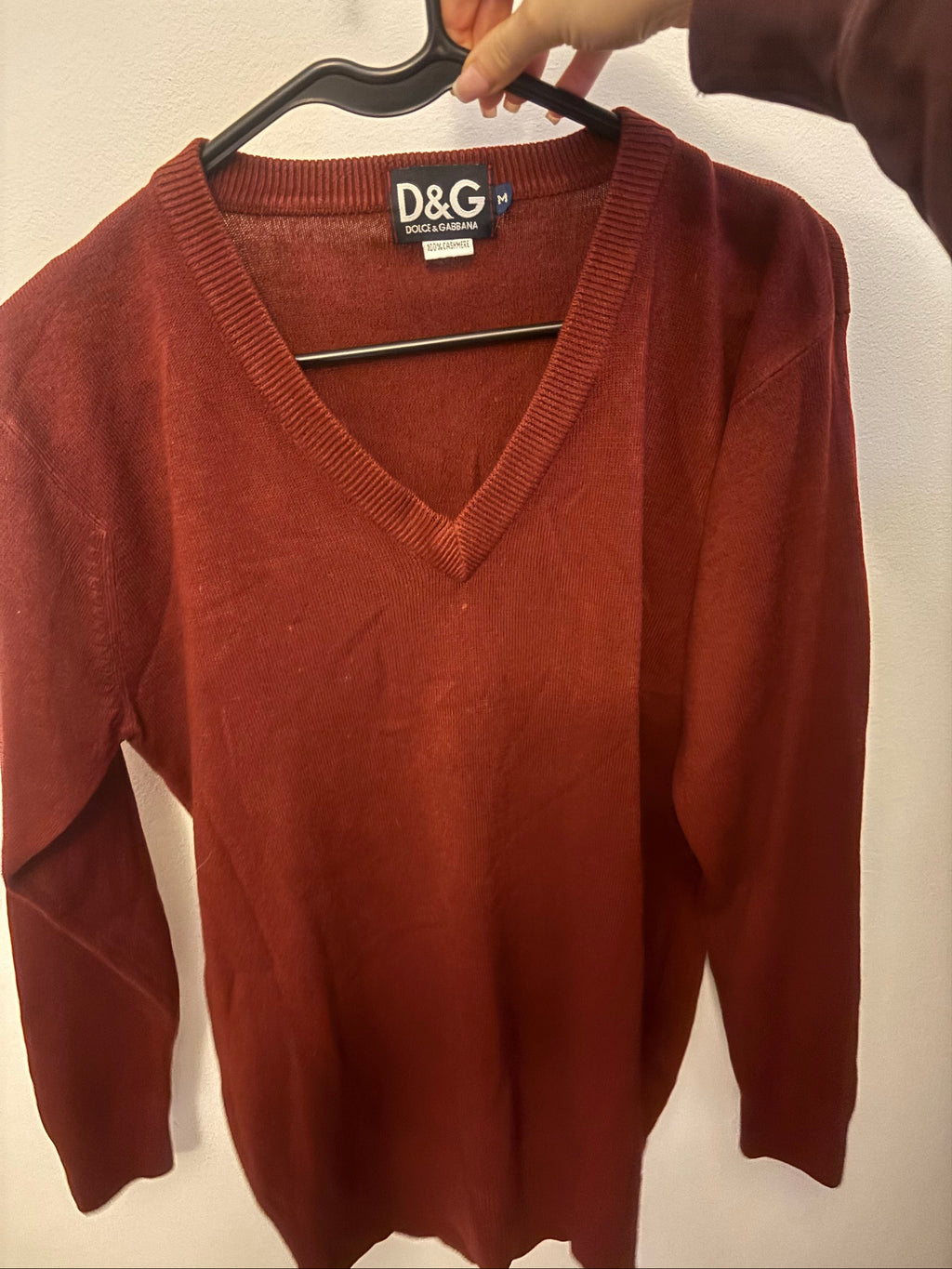 D&amp;G Red V-Neck Knit