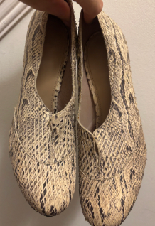 Distressed Snakeskin Pumps